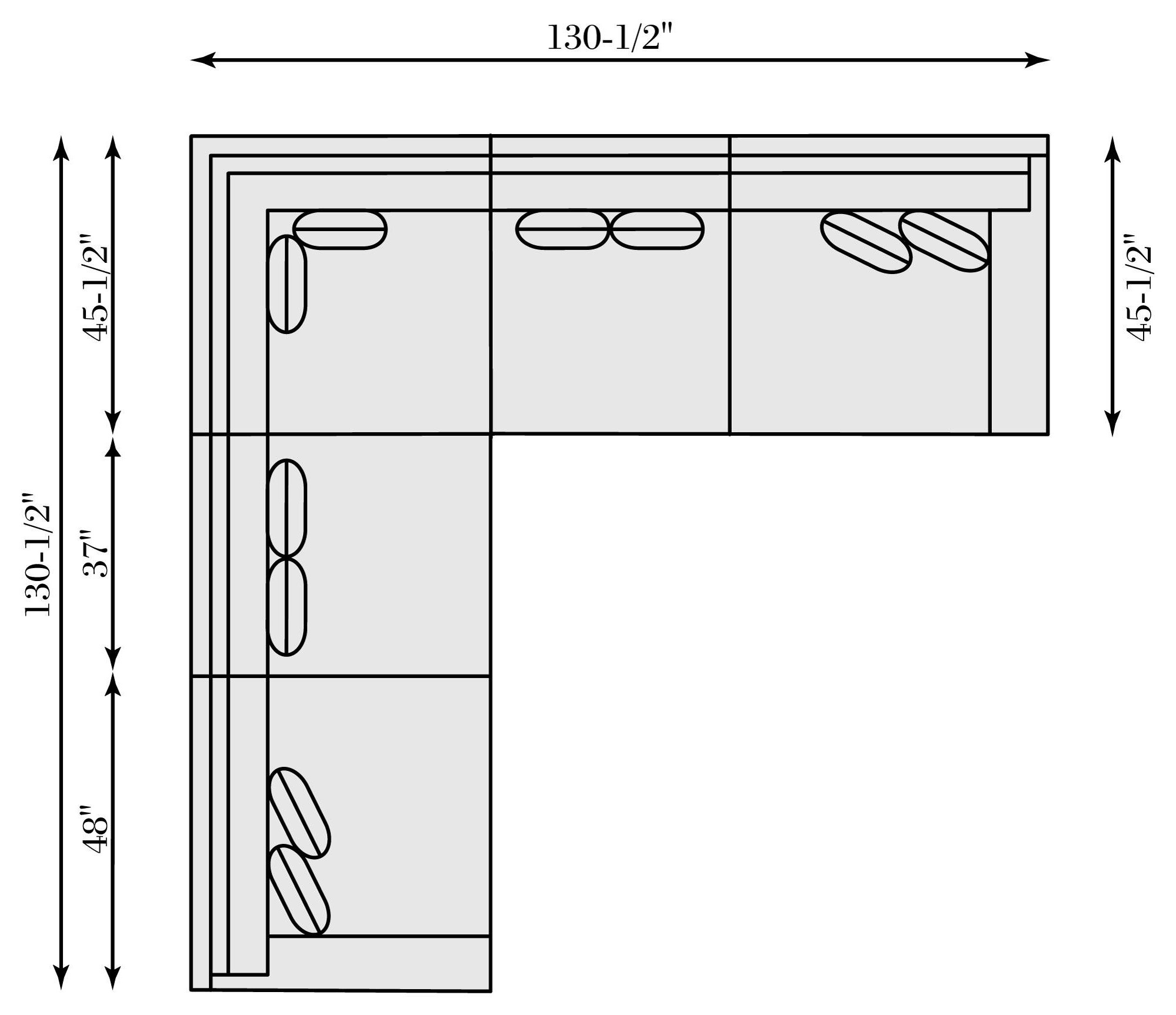 Bernhardt Grandview 7236L+2x7230L+7232L+7235L 5 Piece Traditional